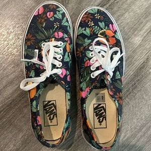 Gently used floral Vans - Womens 9.5 / Mens 8
